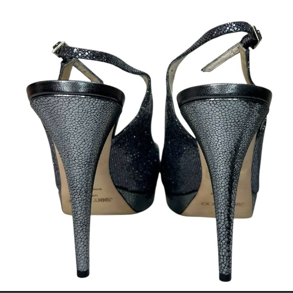 Jimmy Choo, Glitter Slingback Platform Pump ‘Clue’ Box Dustbag, Size 40 IT US 10 - Picture 11 of 16